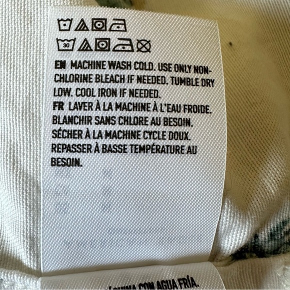 American Eagle Tropical Beach Flamingo Print White Short Sleeve Button Down M - Picture 7 of 7